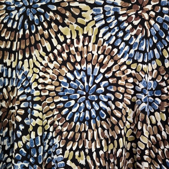 GRACE ELEMENTS WOMAN Geometric Print Scoop Neck Asymmetic Tunic 2X - Picture 2 of 3